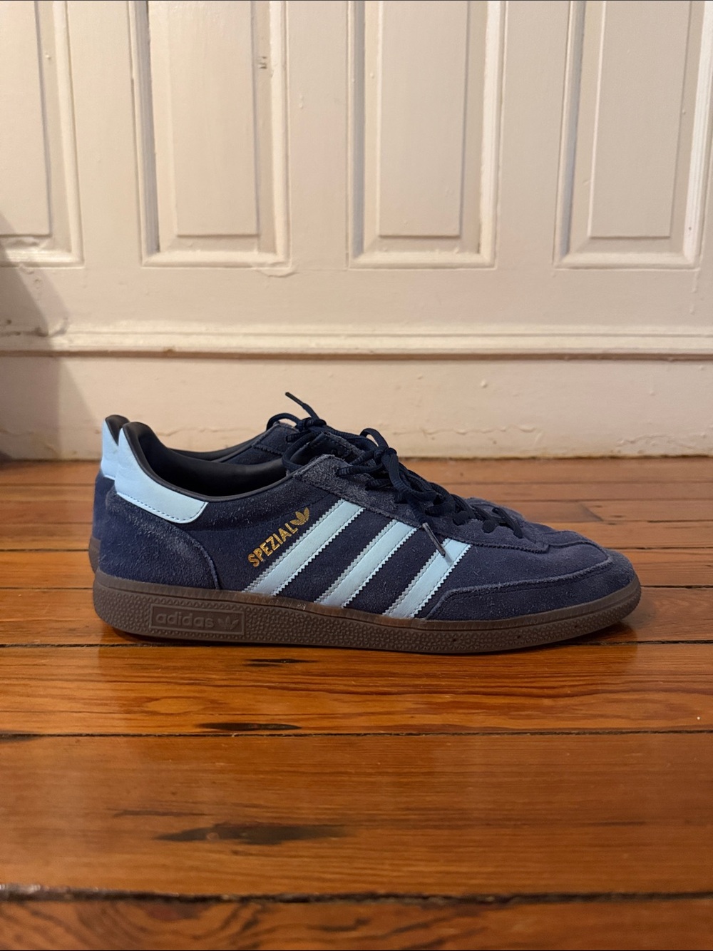 Adidas Handball Spezial Navy / Light Blue. Size 13